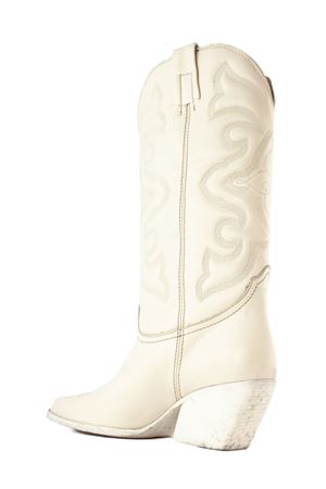 White leather Texan boots ELENA IACHI | E2000OSSO